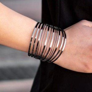 Front Line Shine – Black Gunmetal Cuff Bracelet